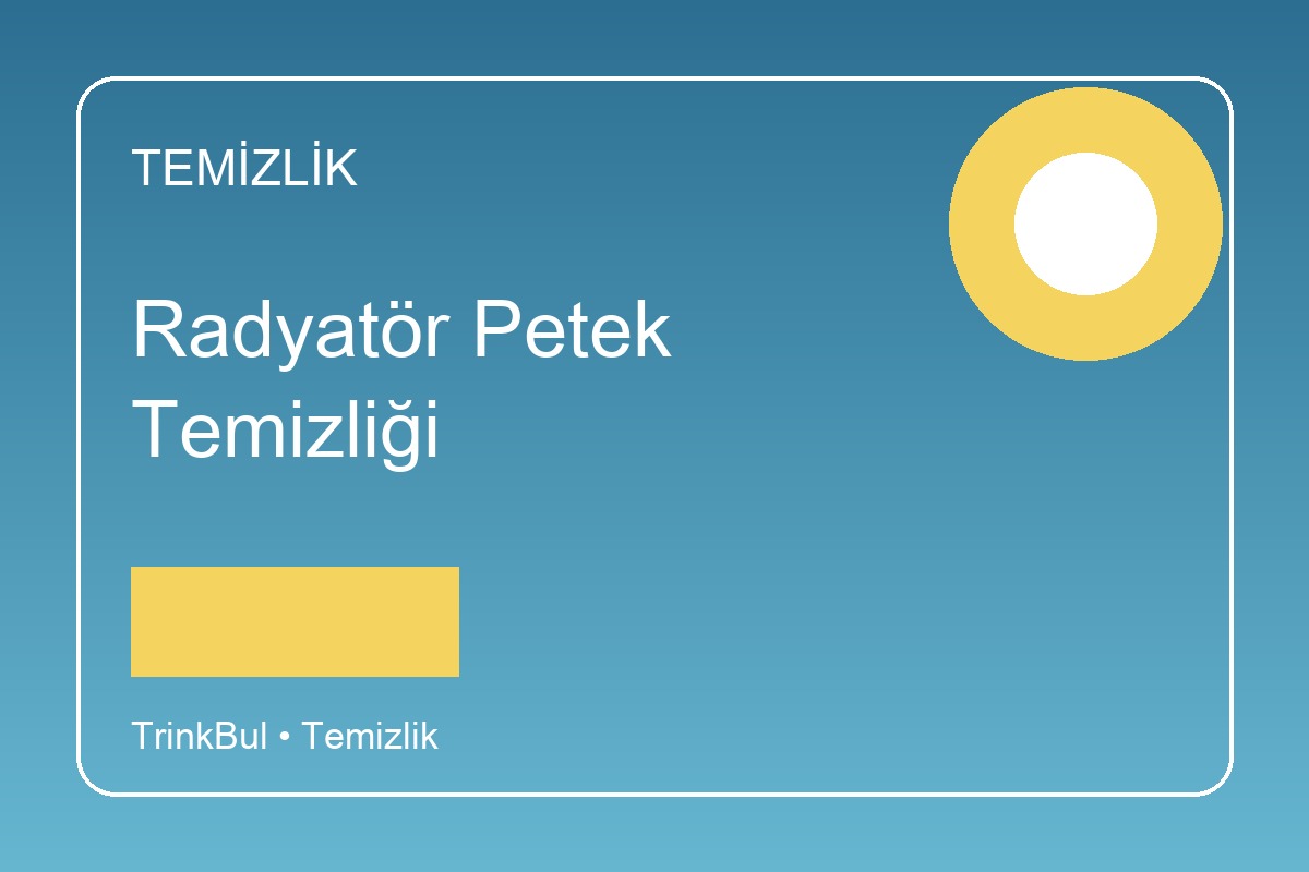 Radyatör Petek Temizliği