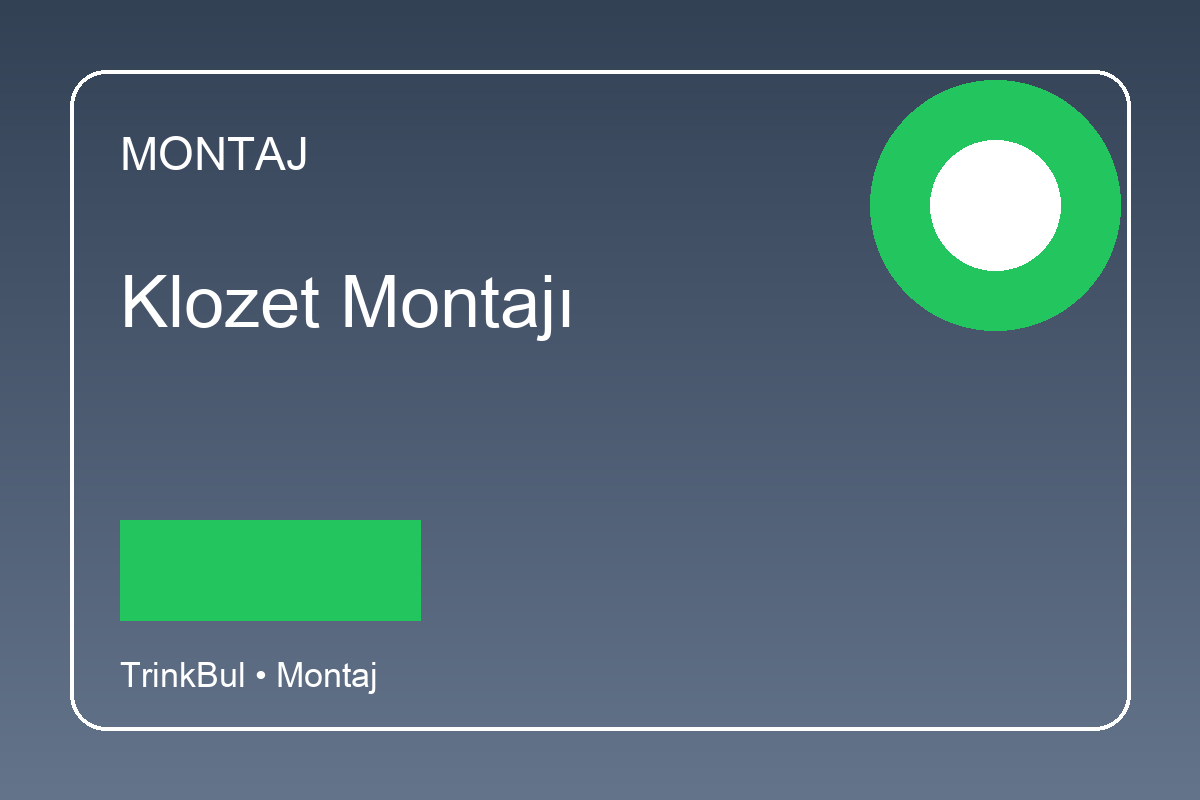 Klozet Montajı